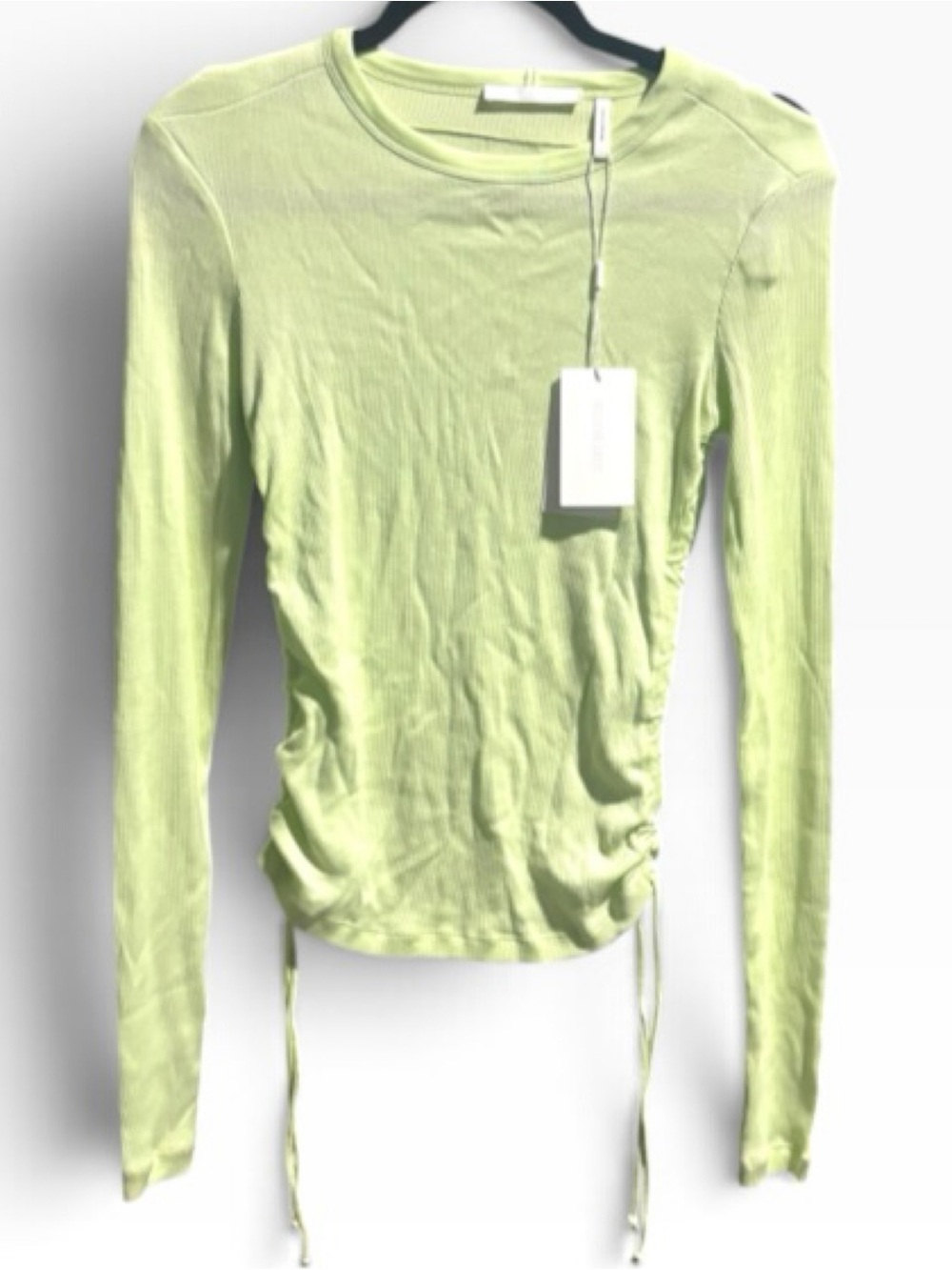 Helmut Lang Base Double Ribbed Ruched Top - Picture 2 of 13
